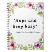 ルイサメイアルコットリトルウィメン引用文 ノートブック (正面)