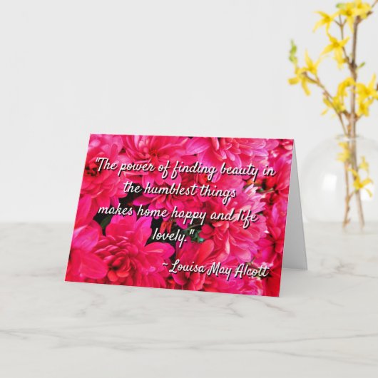 ルイサメイアルコット引用文ハンブル美しいカード カード (黄色い花)