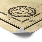 ルイジアナとフロリダ湾岸の地図（1778年） ポスター (角)