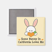 ルイジアナのいくつかのバニーは私を愛している マグネット (正面/裏面)