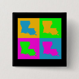 ルイジアナのカラフルなおもしろいのポップアートボタンPin 缶バッジ