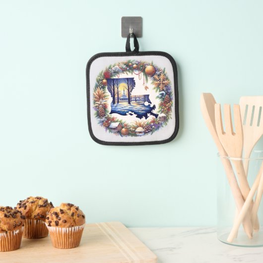 ルイジアナのクリスマス 鍋敷き (インサイチュ (吊り下げ))