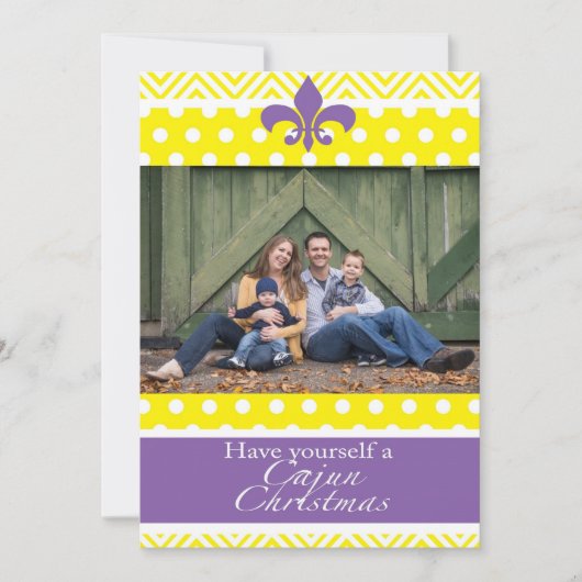 ルイジアナのケージャンのクリスマス シーズンカード (正面)