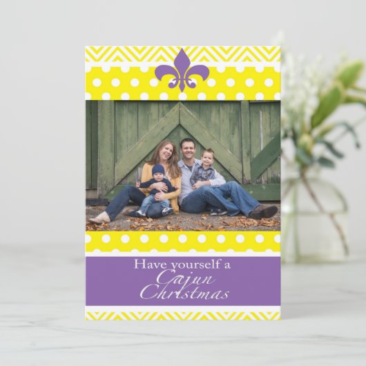 ルイジアナのケージャンのクリスマス シーズンカード (スタンド正面)