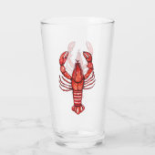 ルイジアナのケージャンの水彩画のCrawfish タンブラーグラス (裏面)