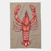 ルイジアナのケージャンのCrawfishののどのバーラップ キッチンタオル (縦)