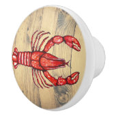 ルイジアナのケージャンのCrawfish及び木板 セラミックノブ (右)