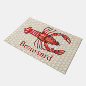 ルイジアナのケージャンのCrawfish及び(紋章の)フラ・ダ・リ ドアマット (アングル)