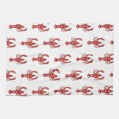 ルイジアナのケージャンのCrawfish キッチンタオル (横)