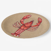 ルイジアナのケージャンのCrawfish ペーパープレート (アングル)