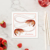 ルイジアナのザリガニ スタンダードカクテルナプキン (インサイチュ)