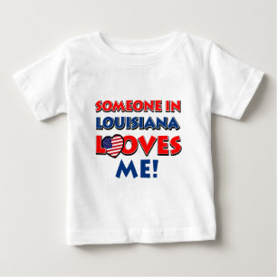 ルイジアナのデザイン ベビーTシャツ