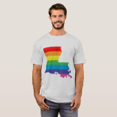 ルイジアナのプライド。 しまのある Tシャツ (正面フル)