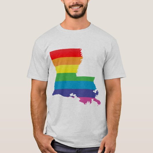 ルイジアナのプライド。 しまのある Tシャツ (正面)
