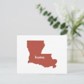 ルイジアナのホームシルエット州マップ ポストカード (スタンド正面)