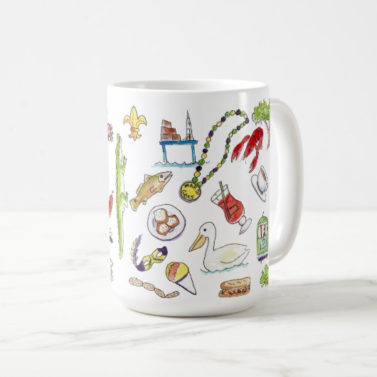 ルイジアナのマグ コーヒーマグカップ (正面右)