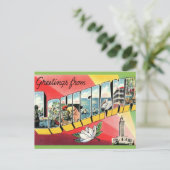 ルイジアナのヴィンテージ・グリーティング ポストカード (スタンド正面)