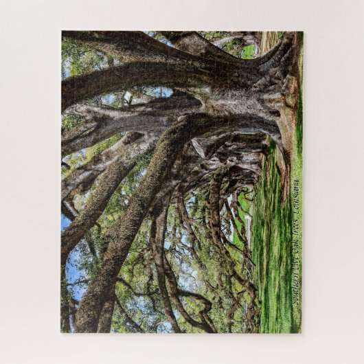 ルイジアナの南のライブオークの木 ジグソーパズル (縦)