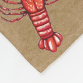 ルイジアナの南ケージャンのCrawfish フリースブランケット (角)