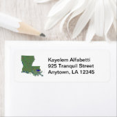 ルイジアナの地図差出人住所ラベル ラベル (インサイチュ)