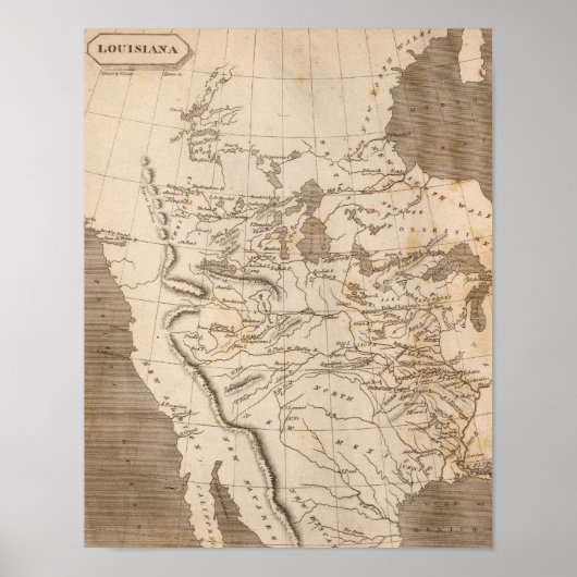 ルイジアナの地図：アーロウスミス ポスター (正面)
