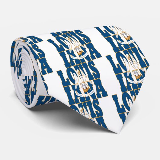 ルイジアナの州の旗の文字 ネクタイ (ロール)