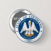 ルイジアナの州の旗米国統一されたなアメリカのシール 缶バッジ (正面&裏面)