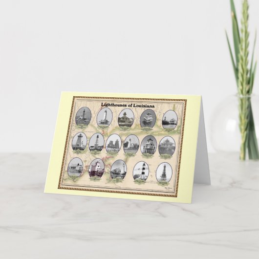 ルイジアナの挨拶状のLighthoues カード (正面)