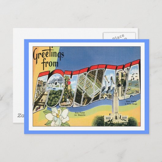 ルイジアナの挨拶 ポストカード (正面/裏面)