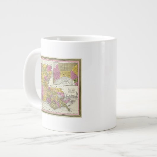 ルイジアナの新しい地図3 ジャンボコーヒーマグカップ (正面左)