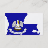 ルイジアナの旗の地図 名刺 (裏面)