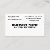 ルイジアナの旗地図の名刺 名刺 (裏面)