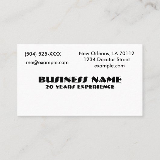 ルイジアナの旗地図の名刺 名刺 (裏面)