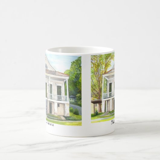 ルイジアナの歴史的な家のマグ コーヒーマグカップ (中央)