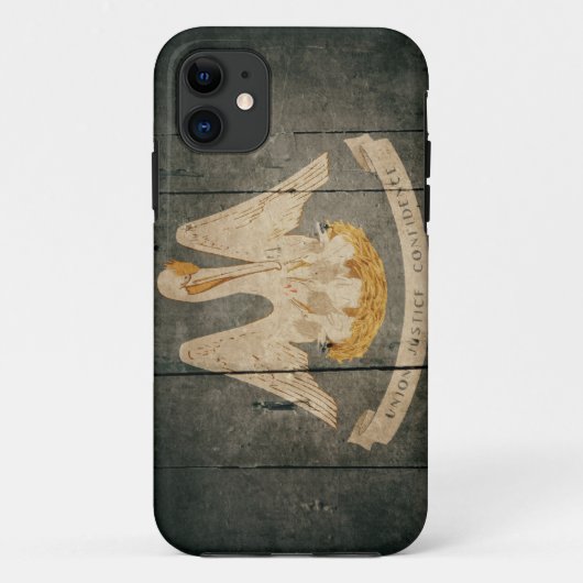 ルイジアナの険しい木製の旗 Case-Mate iPhoneケース (裏面)