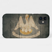 ルイジアナの険しい木製の旗 Case-Mate iPhoneケース (裏面(横))