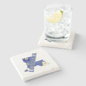 ルイジアナの飲み物のコースター ストーンコースター (横)