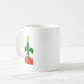 ルイジアナの（紋章の）フラ・ダ・リのケージャンのクリスマスツリーNoel コーヒーマグカップ (正面左)