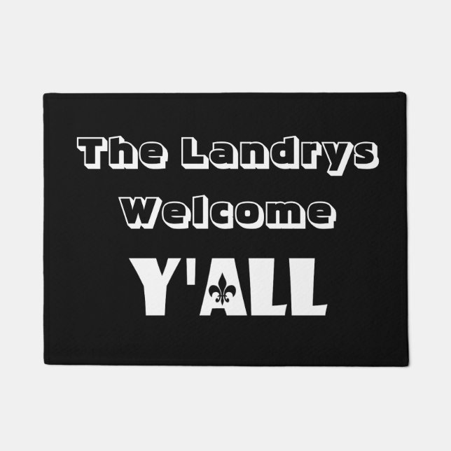 ルイジアナの（紋章の）フラ・ダ・リのケージャンのドアマット ドアマット (正面)