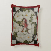 ルイジアナのcrawfishおよびマグノリアの枕 アクセントクッション (裏面(縦))