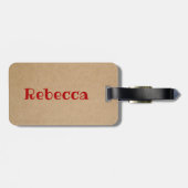 ルイジアナのCrawfishによって証明されるケージャン ラゲッジタグ (裏面横)