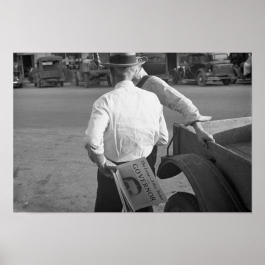 ルイジアナのHuey Long Supporter, 1930s ポスター (正面)