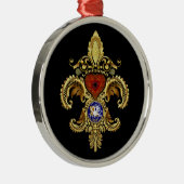 ルイジアナは優れた円形を飾ります メタルオーナメント (右)