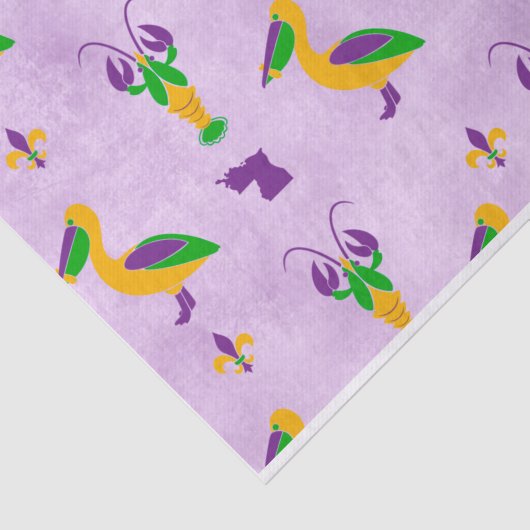 ルイジアナをテーマにしたマルディグラ 薄葉紙 (詳細)