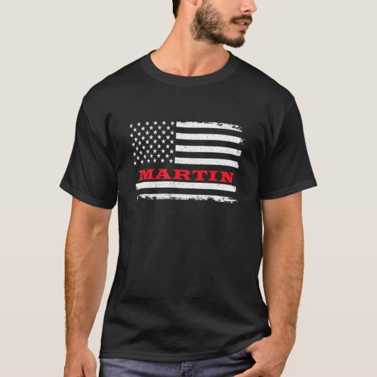 ルイジアナアメリカ国旗Martin Usa Patriotic Souve Tシャツ (正面)