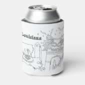 ルイジアナアートマルディグラストラベルデスティネーションアート 缶クーラー (缶裏面)