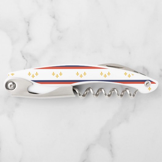 ルイジアナウェイターコルクスクリューニューオーリンズ国旗 ソムリエナイフ (正面)