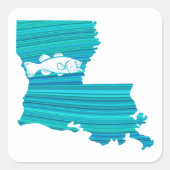 ルイジアナウェーブ魚釣り スクエアシール (正面)