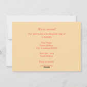 ルイジアナカラフルの地図の移動中のお知らせ シーズンカード (裏面)