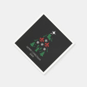 ルイジアナクリスマスホリデーケージャン スタンダードカクテルナプキン (角)